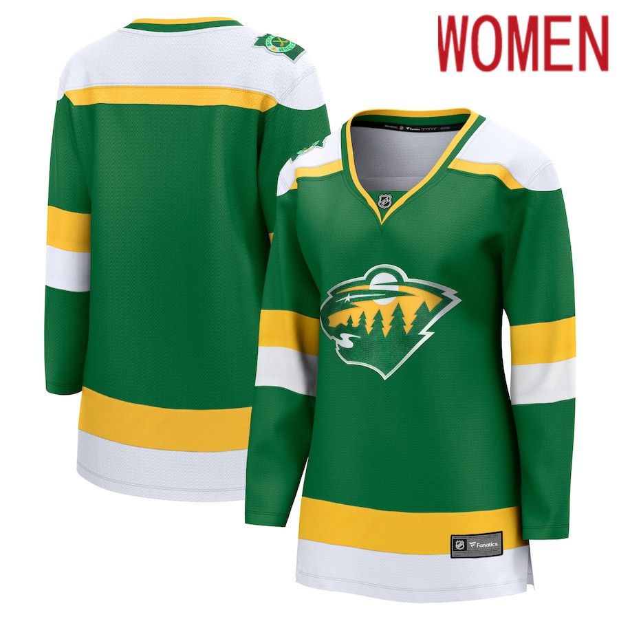 Women Minnesota Wild Fanatics Branded Green 2023-24 Alternate Premier Breakaway NHL Jersey